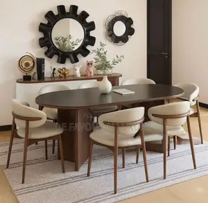 Marble Dining Table by 6 Chairs