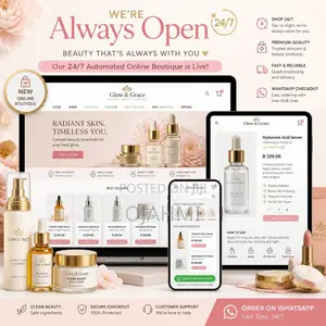 Beauty, Cosmetics, Skincare and Other Business Store Website