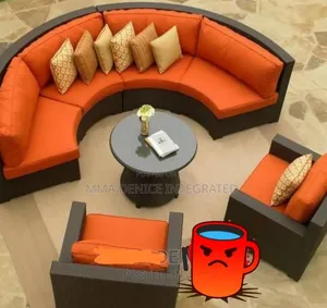 Luxury Outdoor Rattan Sofa Set – Curved Sectional With Chairs Table