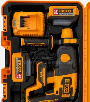 Ingco 20V Cordless Rotary Hammer Drill Kit - Brushless Motor