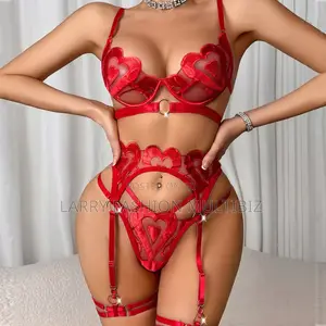Floral Love Design Sexy Lingerie Set (5pcs)
