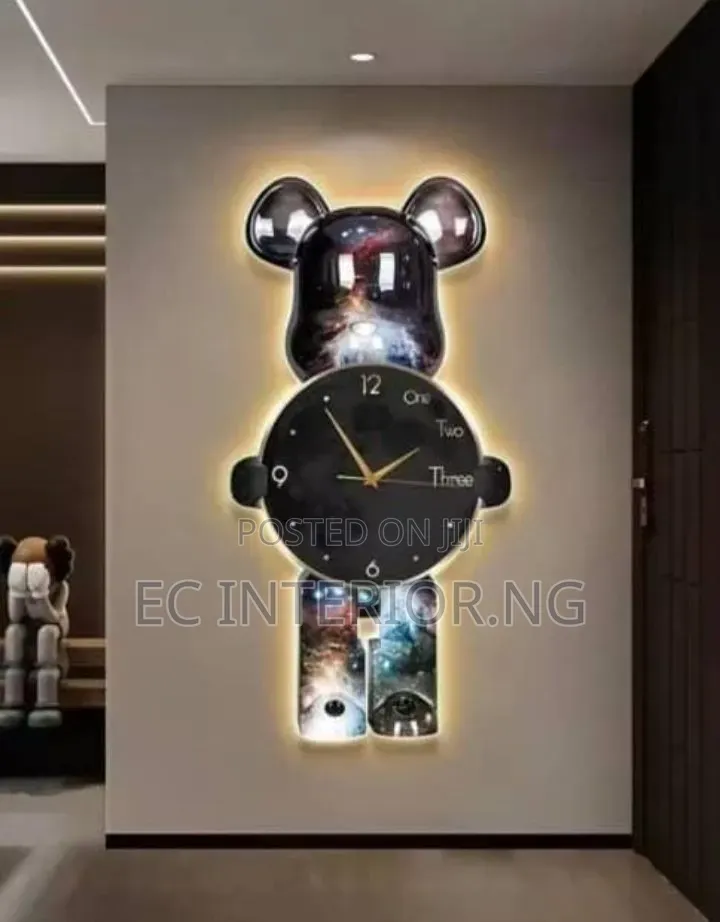 Aesthetic Bear Wall Clocks LED