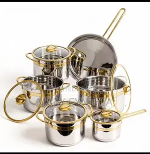 11 Pieces Cookware Set Stainless Steel