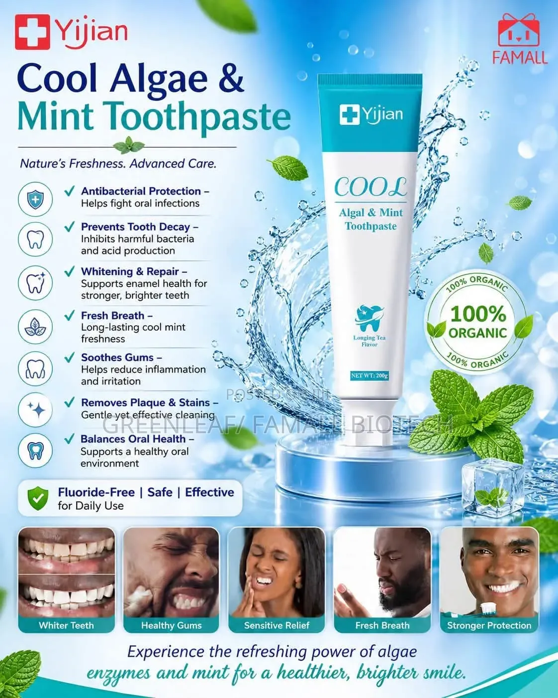 Yijian Cool Algae Mint Toothpaste