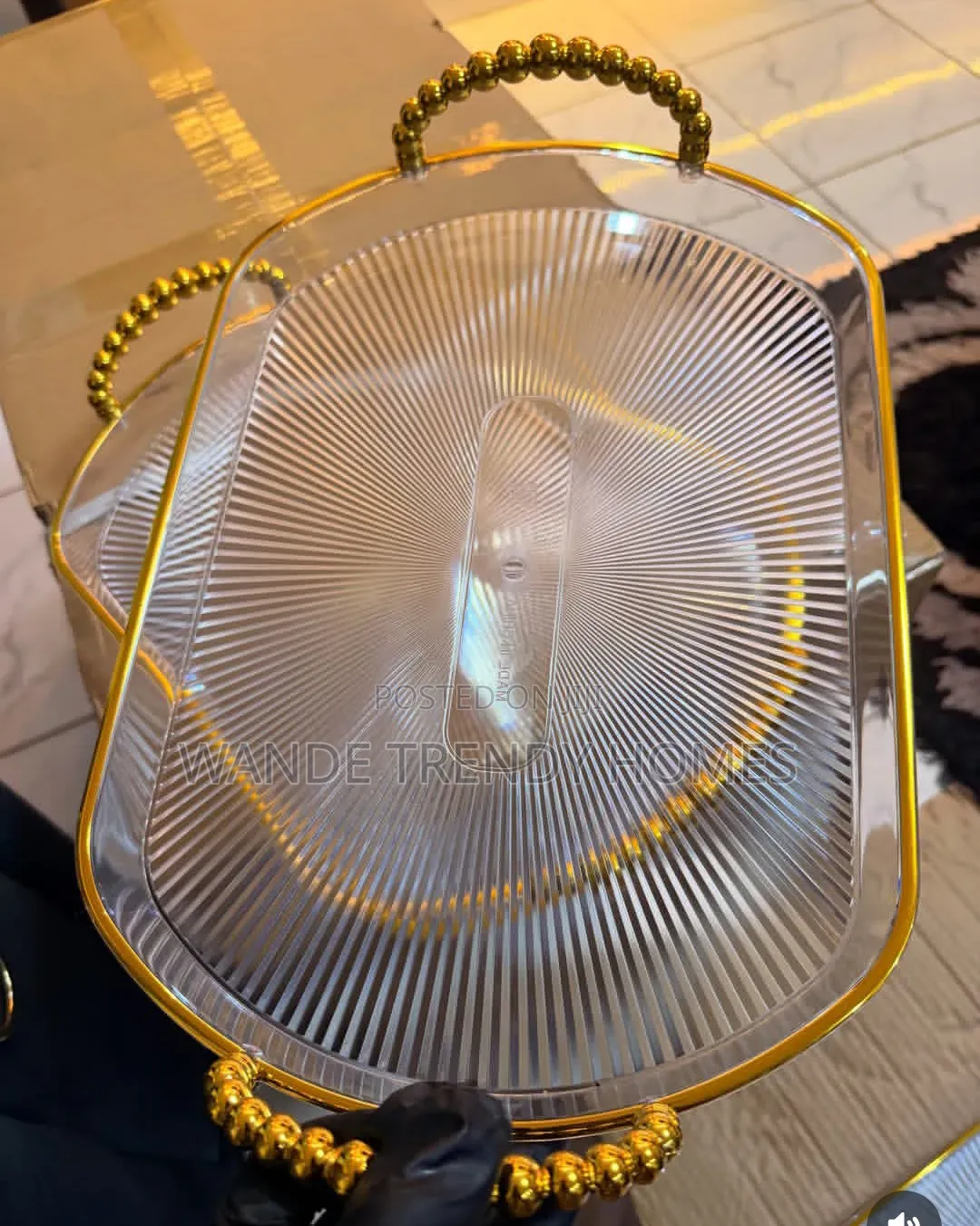 Beautiful Luxury Serving Trays With Gold Handles
