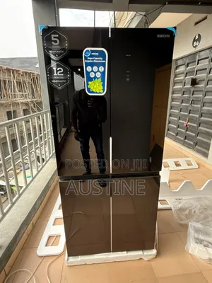 Brand New Bruhm Side-Side Refrigerator>460l>black Mirror>external