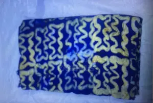 Stunning Hand-Dyed Blue Adire Alabela Fabric / Outfit