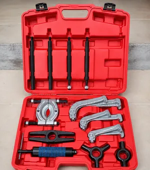 25-Piece 10-Ton Hydraulic Bearing Puller and Separator Kit.