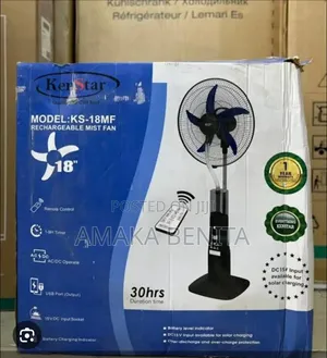 Kenstar Rechargeable Mist Fan 18"