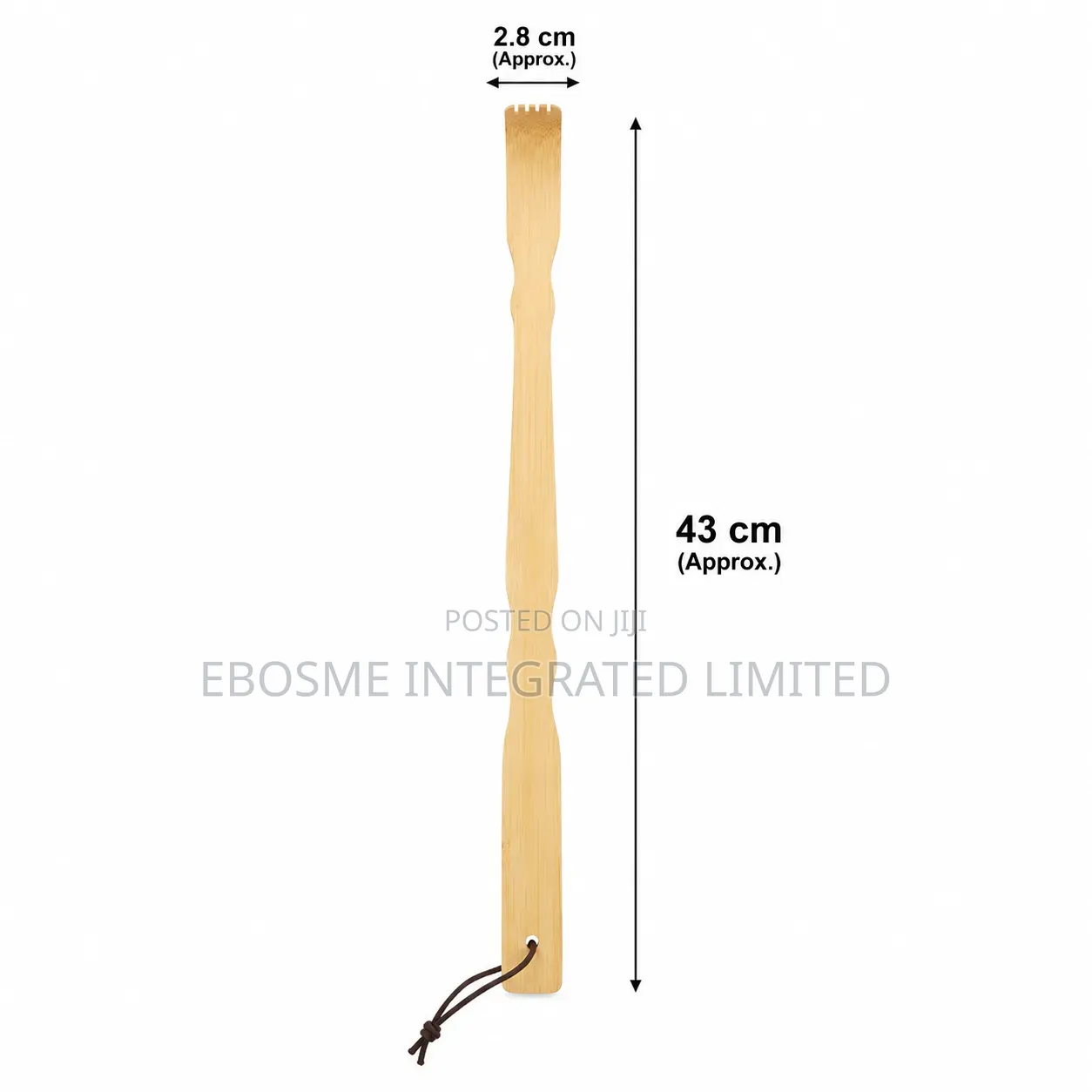 Natural Bamboo Back Scratcher With String 43cm