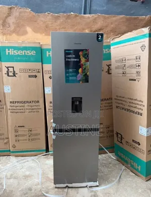 Brand New Hisense Half-Half Double Door Fridge>265l>water Dispenser