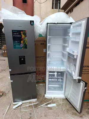 Brand New Hisense Half-Half Double Door Fridge>265l>water Dispenser