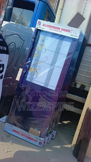 Half Glass Aluminum Toilet Doors Available