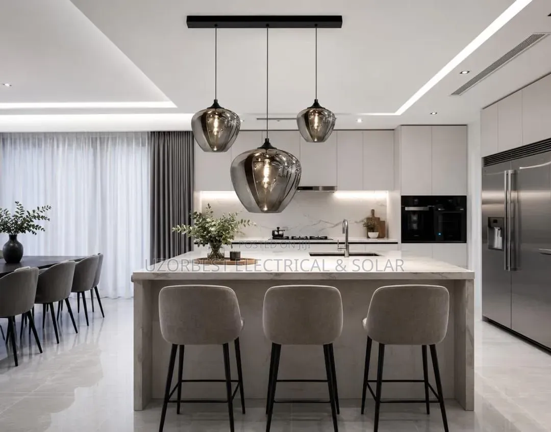 Dinning Drop Light /Smoky Glass