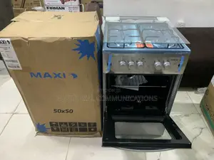 Maxi 5050 4-Burner Gas Cooker With Inox Front and Cooking Oven
