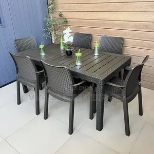 Stylish 6-Seater Rattan Outdoor Dining Set