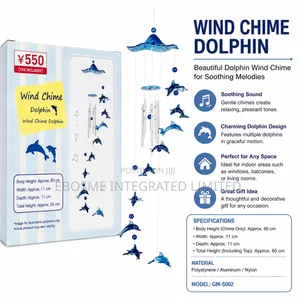 Dolphin Wind Chime Hanging Decoration – 65cm