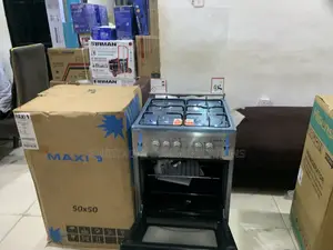 Maxi 5050 Four-Burner Gas Cooker With Sleek Inox Kitchen Finish