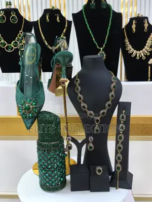 Clutch Purse and Shoe Complete Jewelry Set for Special Occasions