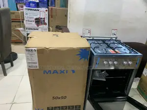Maxi 50x50cm 4B Gas Cooker With Oven and Inox Exterior