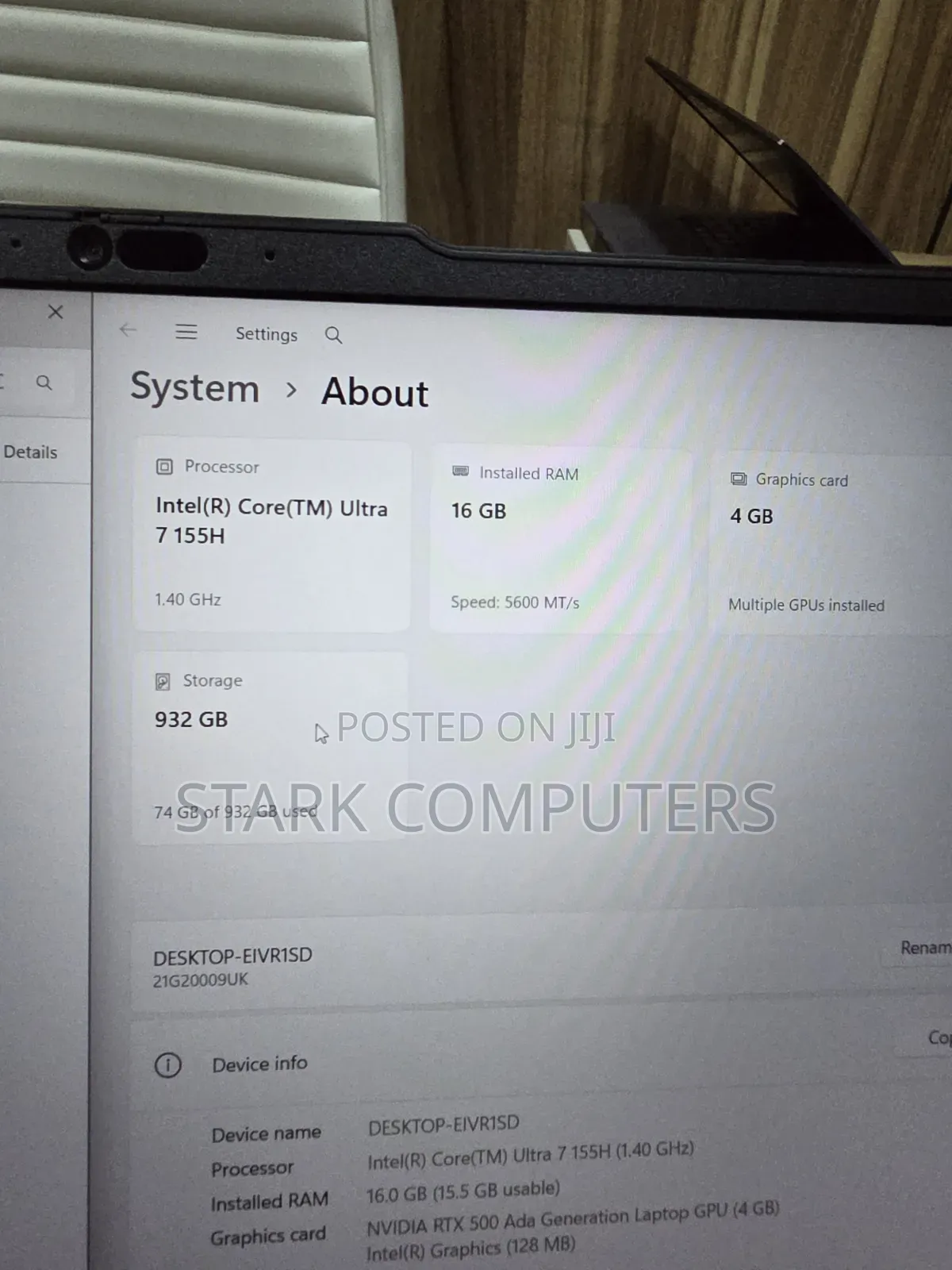 Laptop Lenovo ThinkPad P14s 16GB Intel Core Ultra 7 SSD 1T
