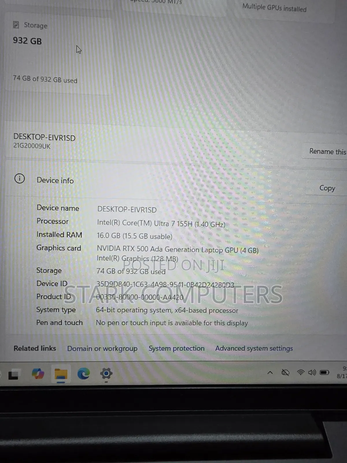 Laptop Lenovo ThinkPad P14s 16GB Intel Core Ultra 7 SSD 1T