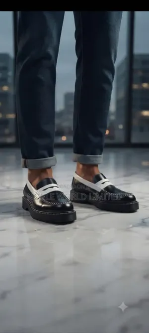 Black With a Touch of White Corporate Shoes ABL 9h