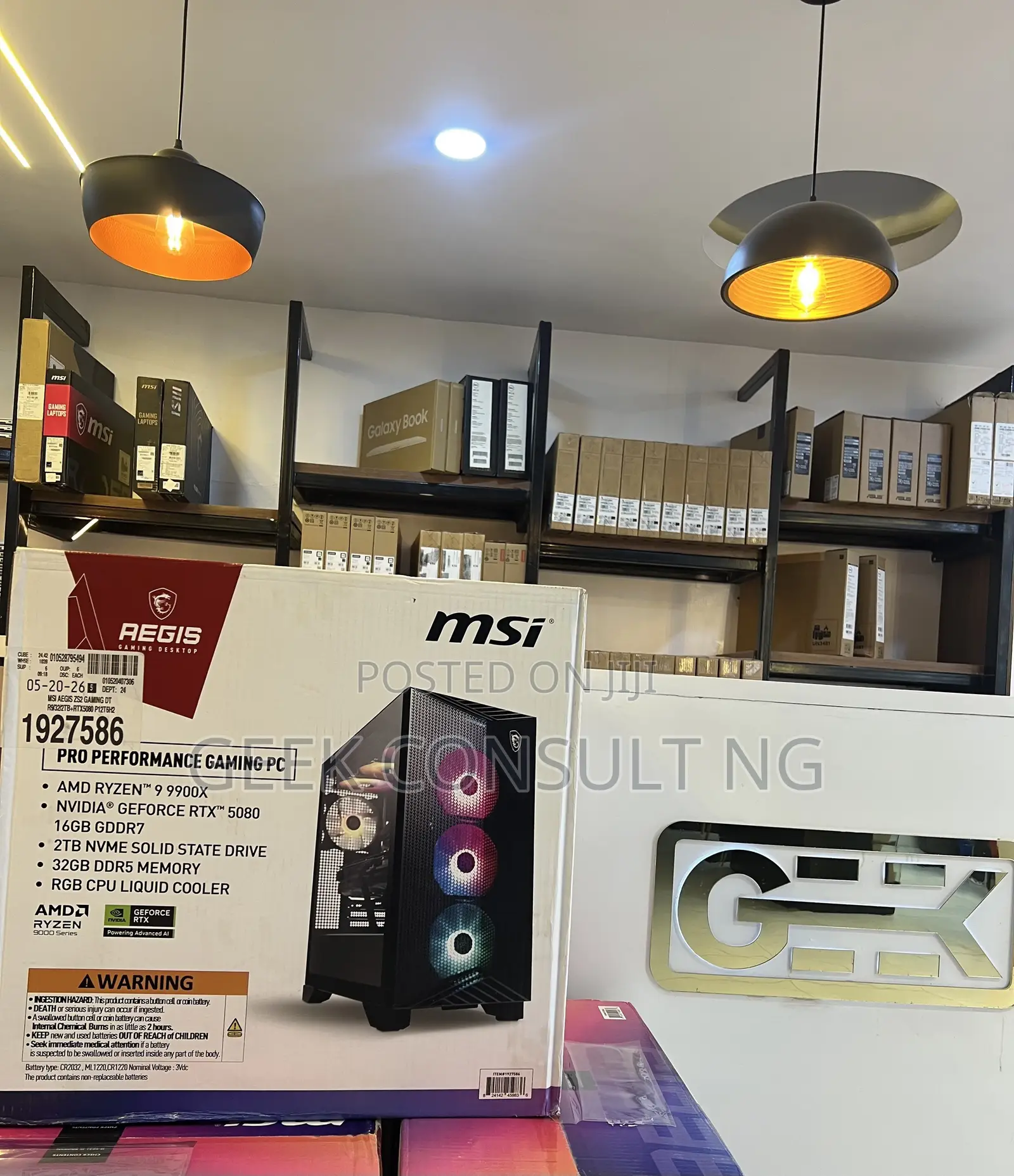 New Desktop Computer MSI Aegis X3 32GB AMD Ryzen 9 SSD 2T