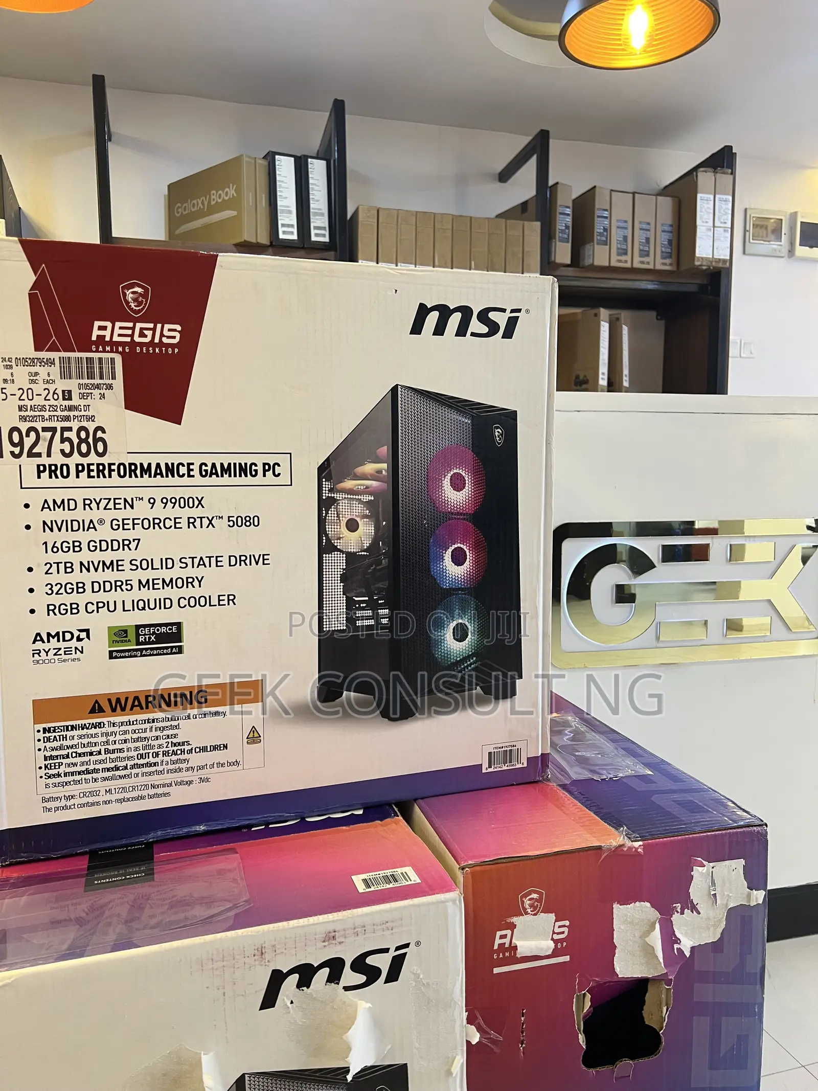 New Desktop Computer MSI Aegis X3 32GB AMD Ryzen 9 SSD 2T