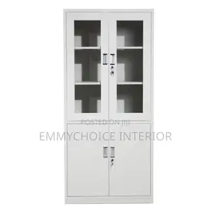 2 Section Metal Office Storage Cabinet