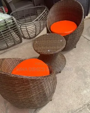 Luxury Rattan Chair Set With Round Center Table