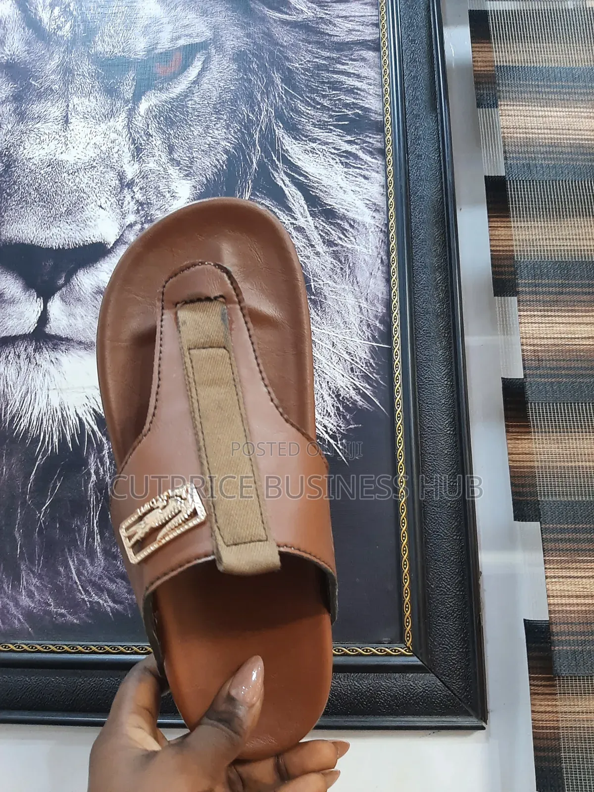 Unisex Leather Slippers
