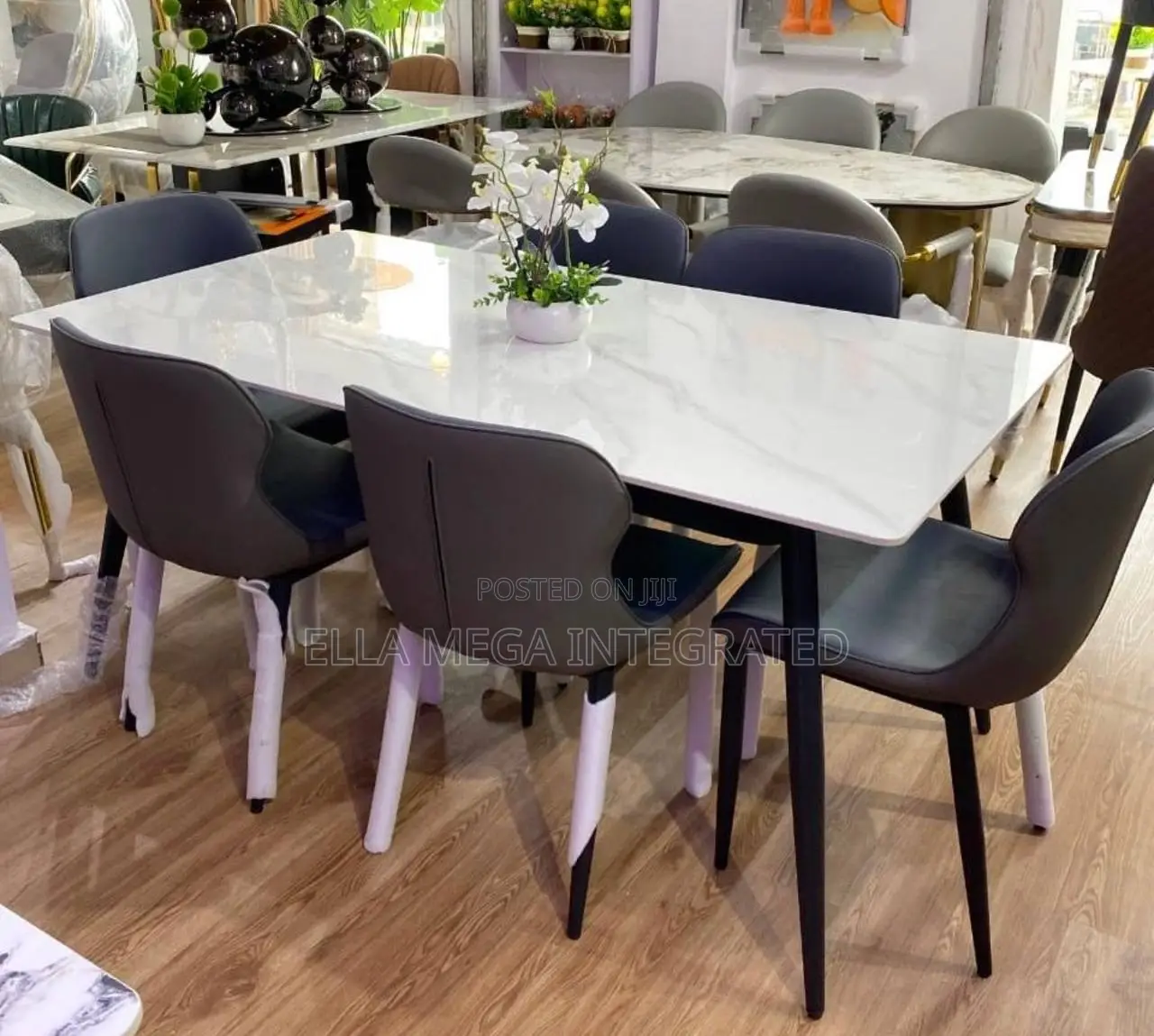 Dinning Marble Top Set by 6 Seaters