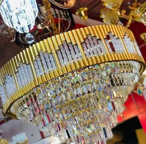 Modern Luxury Gold Crystal LED Chand