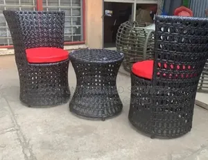 Stylish 2-Seater Rattan Chairs With Centre Table