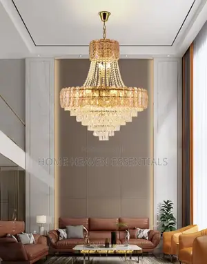 European-Style Villa Living Room Crystal Chandelier Light