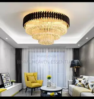 Modern Luxury Crystal Led Chandeliers Gold Lustre for Living Room