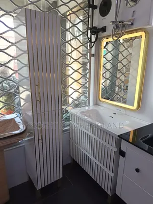Luxury Cabinet With Side Shelf and LED Mirror