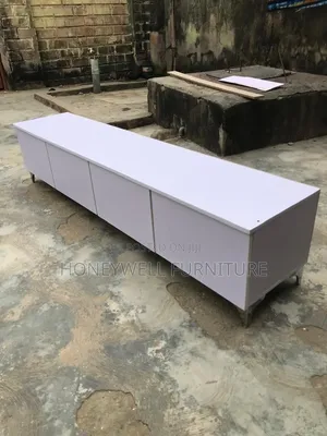 Brand New White TV Console With Four Doors