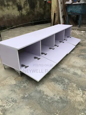 Brand New White TV Console With Four Doors