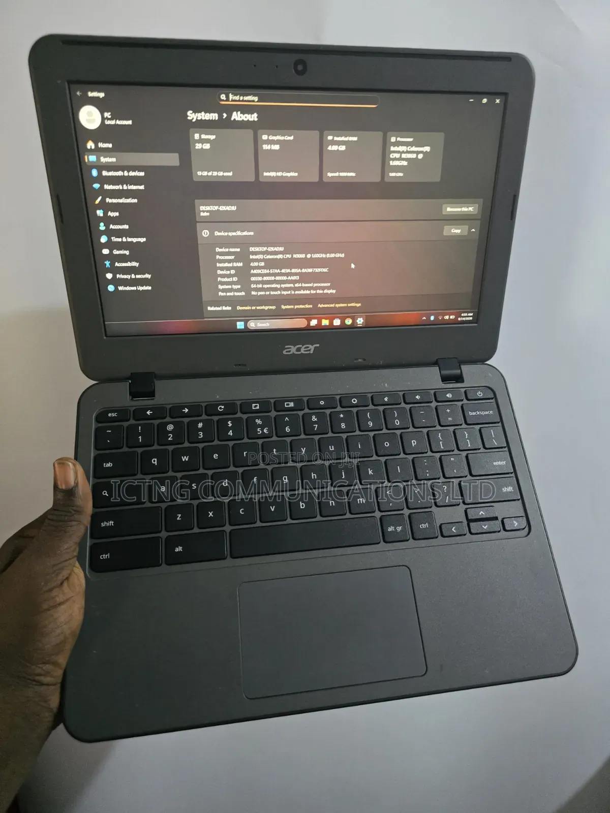 Laptop Acer Chromebook 11 C740 4GB Intel SSD 32GB