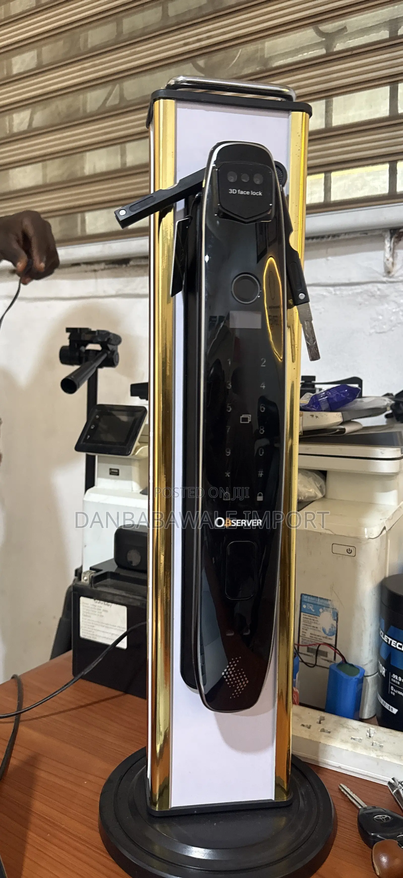 Observer Fingerprint and Face ID Smart Door Lock