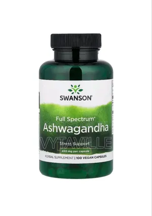Swanson Full Spectrum Ashwagandha 450mg Capsules X 100