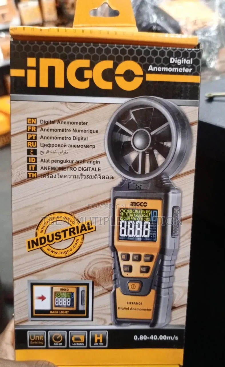 Ingco Digital Anemometer (Model HETAN01)