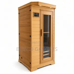 1-Person Wooden Infrared Sauna Cabin – Home Spa Detox