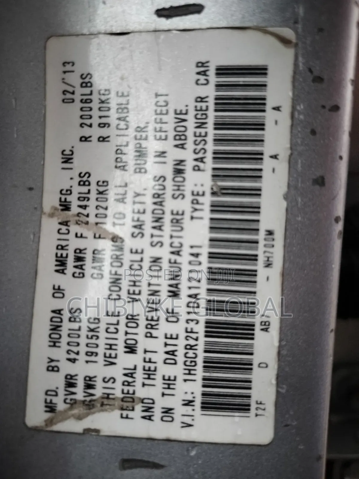 Honda Accord 2013 Silver