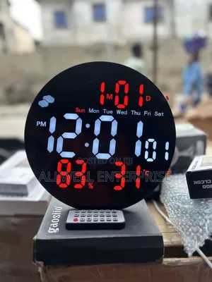 Round Led Wall / Desk Clock With Remote