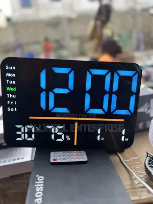 Large Led Wall Clock With Remote
