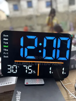 Large Led Wall Clock With Remote