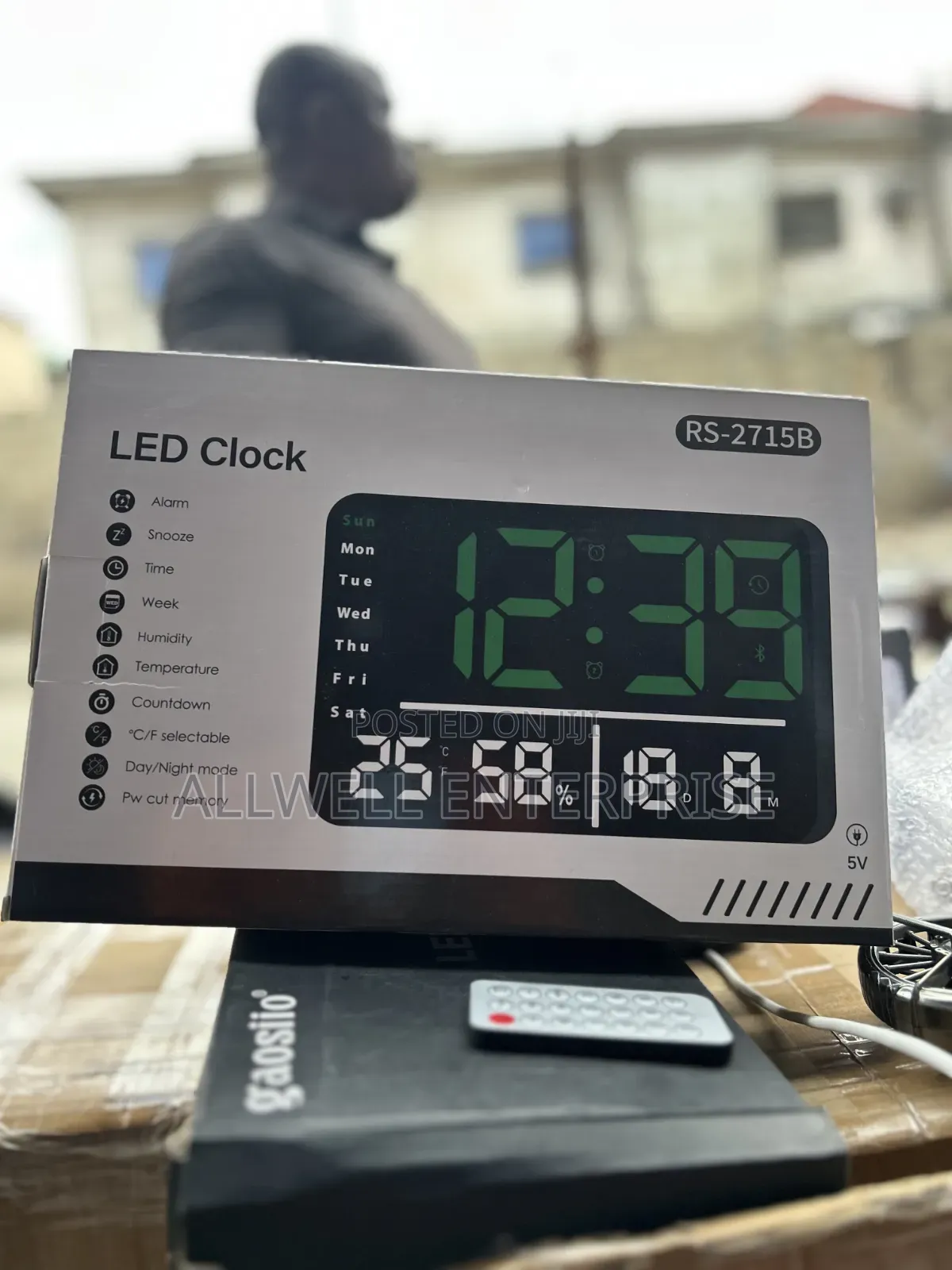 Large Led Wall Clock With Remote